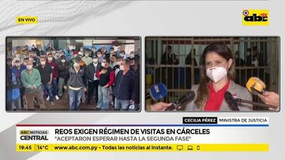 Reos exigen régimen de visitas en cárceles:  “Aceptaron esperar hasta la segunda fase” - ABC Noticias - ABC Color