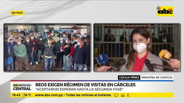 Reos exigen régimen de visitas en cárceles:  “Aceptaron esperar hasta la segunda fase” - ABC Noticias - ABC Color