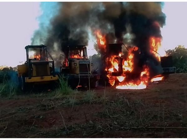 Grupo armado EPP sería responsable de quema de tractores