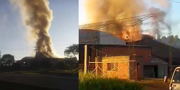 15.000 KILOS DE YERBA ARDIERON EN LLAMAS EN BELLA VISTA.