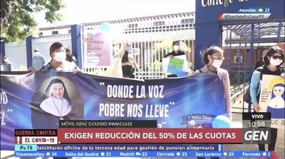 HOY / Padres de los alumnos del Colegio Immaculee, exigen la reducción del 50% de las cuotas