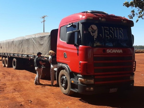 Senad intercepta camión con marihuana en Alto Paraná