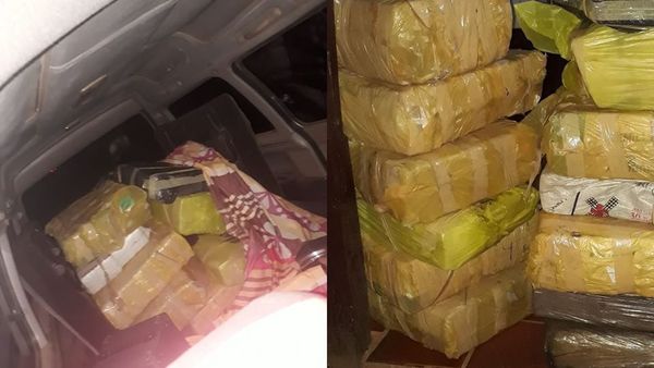 CAMIONETA FUE ABANDONADA CON CASI 400 KILOS DE MARIHUANA PRENSADA