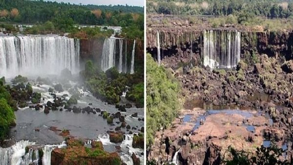 Cataratas del Yguazú: Poco caudal y falta de turistas