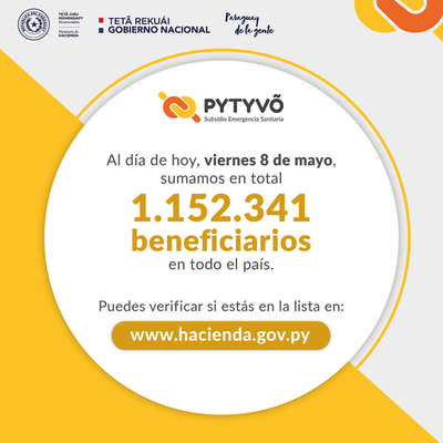 Gobierno beneficia con Programa Pytyvõ a más de 1.100.000 familias en su primera etapa - .::RADIO NACIONAL::.