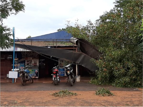 Temporal causó destrozos en Santa Rosa del Aguaray