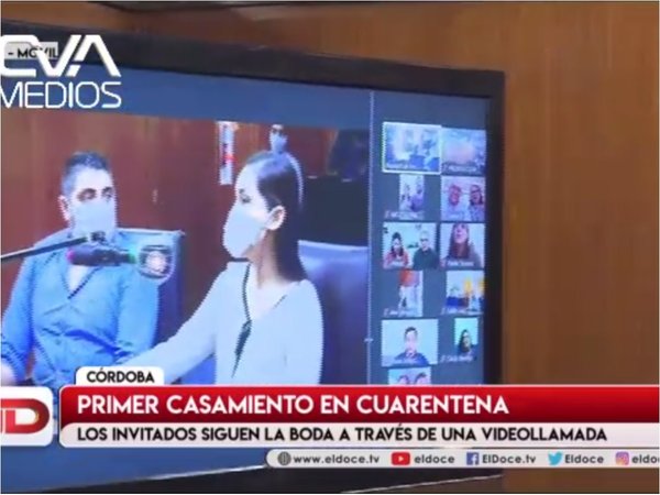 VIDEO: Paraguaya se casó en la primera boda online en Córdoba