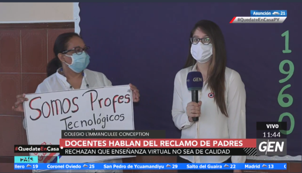 HOY / Docentes del Colegio L'Immaculée Conception sientan postura sobre las manifestaciones de los padres