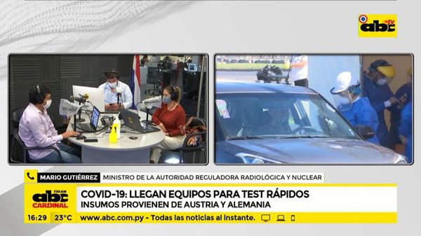 Covid-19: Llegan equipos para test rápidos - ABC Noticias - ABC Color