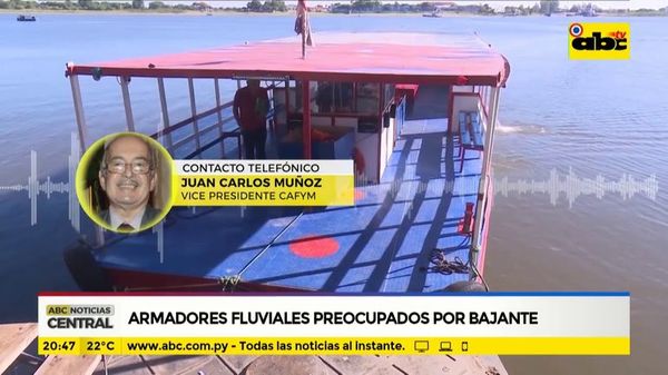 Armadores fluviales preocupados por bajante - ABC Noticias - ABC Color