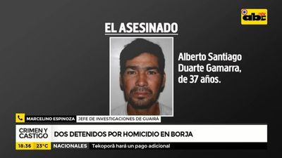 Dos detenidos por homicidio en Borja - Crimen y castigo - ABC Color