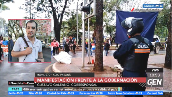 HOY / Se realiza una manifestación frente a la Gobernación de Alto Paraná, exigiendo asistencia del gobierno