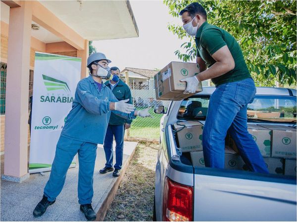Acción solidaria en Villeta: Grupo Sarabia entregó de 200 kits de alimentos y 1.000 litros de alcohol en gel