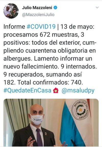 Unos 3 nuevos positivos y 1 fallecido