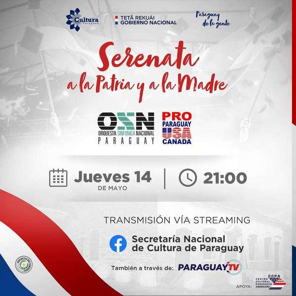 Ofrecerán una serenata virtual por los 209 años de Independencia Nacional