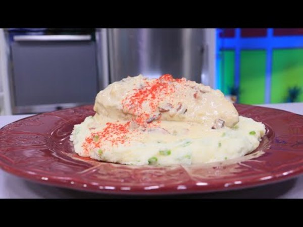 Pollo a la crema y panceta | Receta VLT