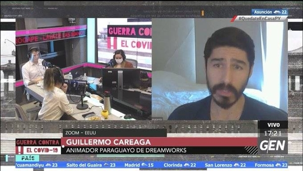 HOY / Guillermo Careaga, animador paraguayo de Dreamworks, residente en Estados Unidos, cuenta que trabajan por primera vez en formato remoto