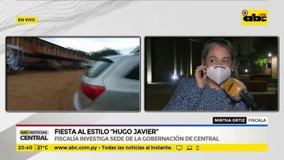 Fiscalía investiga fiesta en la gobernación de Central - ABC Noticias - ABC Color
