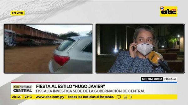 Fiscalía investiga fiesta en la gobernación de Central - ABC Noticias - ABC Color