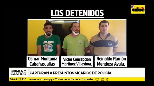 Capturan a presuntos sicarios de policías - Crimen y castigo - ABC Color