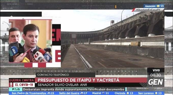 HOY / Senador Silvio Ovelar, sobre el proyecto que integra el presupuesto de Itaipú y Yacyretá