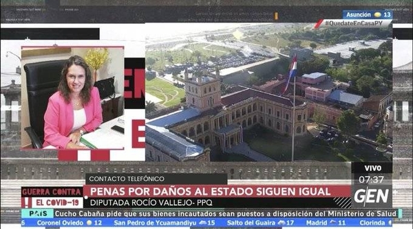 HOY / Diputada Rocío Vallejo, comenta que las penas por daños al estado, siguen igual