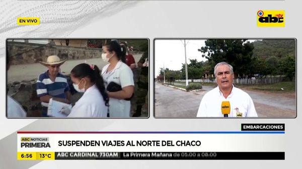 Embarcación suspende viajes al norte del Chaco - ABC Noticias - ABC Color