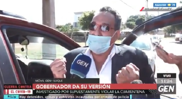 Gobernador justifica almuerzo en la gobernación