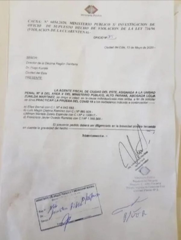 Seccionaleros que no acataron cuarentena se someterán a prueba del covid-19 | Noticias Paraguay