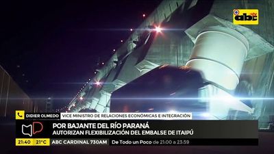 Autorizan flexibilización del embalse por bajante del río Paraná - Mesa de Periodistas - ABC Color
