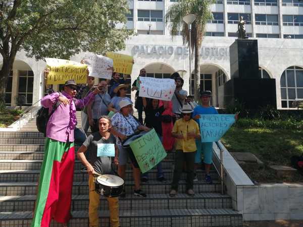 Actores se manifestaron frente al Poder Judicial - Judiciales.net