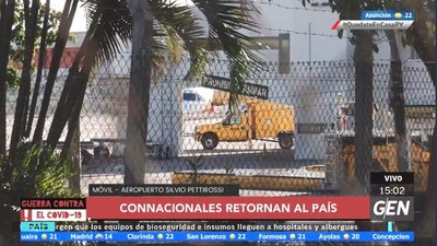 Unos 46 compatriotas repatriados llegaron esta tarde en vuelo humanitario desde Colombia