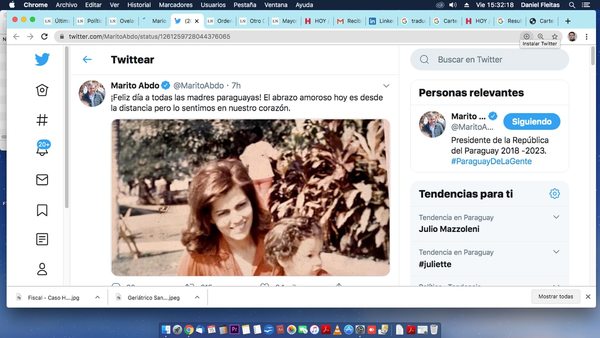 Abdo saludó y recordó el “abrazo a distancia”
