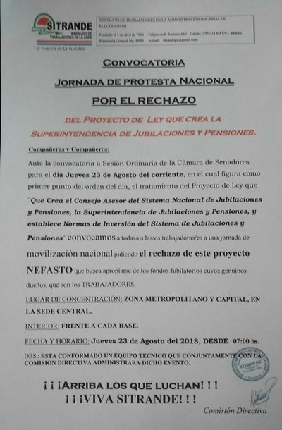 SITRANDE convoca a jornada de Protesta - Campo 9 Noticias