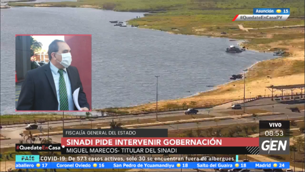 HOY / Presidente del Sindicato Nacional de Directores (Sinadi) solicita la intervención de la Gobernación de Central, por la supuesta no entrega de kits de alimentos