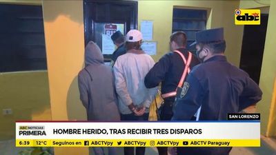 Hombre herido tras recibir tres disparos - ABC Noticias - ABC Color