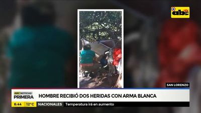 Hombre recibió dos heridas de arma blanca - ABC Noticias - ABC Color