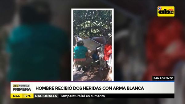 Hombre recibió dos heridas de arma blanca - ABC Noticias - ABC Color