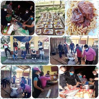 Jóvenes solidarios realizan ollas populares en Garay • Luque Noticias