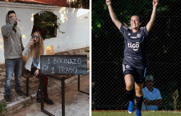 Jugadora del Club Olimpia se hace viral por su peculiar festejo luego de graduarse