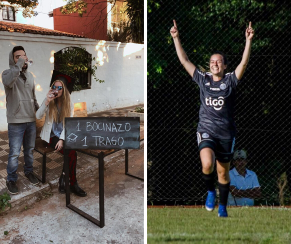 Jugadora del Club Olimpia se hace viral por su peculiar festejo luego de graduarse