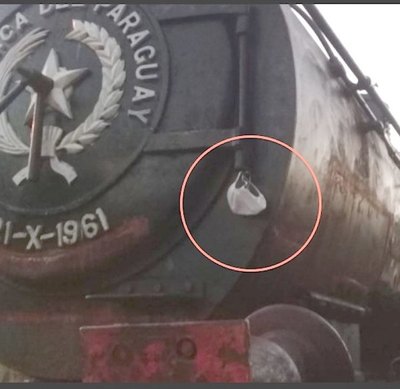 Puerco dejó su tapabocas colgado por tren histórico | Crónica