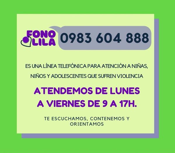 Fono Lila es la nueva línea para denunciar violencia - Sociales - ABC Color