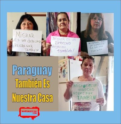 “Migrar es un derecho, regresar también” es la consigna de paraguayos en el exterior