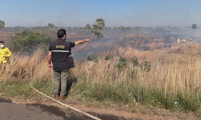 Reportan incendio en zona de la ruta Luque – San Ber