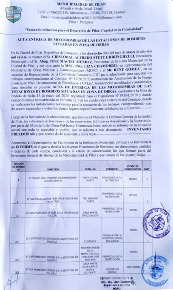Primeros trabajos de Defensa Costera genera expectativa positiva en Pilar - .::RADIO NACIONAL::.
