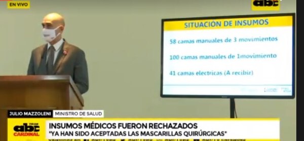 Insumos: MSP acepta mascarillas y rechaza camas y protectores oculares - Nacionales - ABC Color