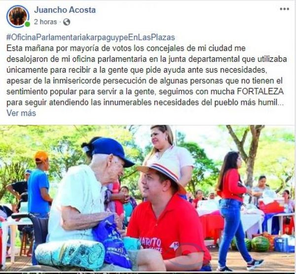 Concejales desalojaron la oficina parlamentaria del diputado Juancho Acosta