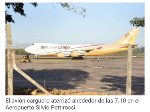 Avión carguero aterriza con el último lote de insumos médicos para Salud