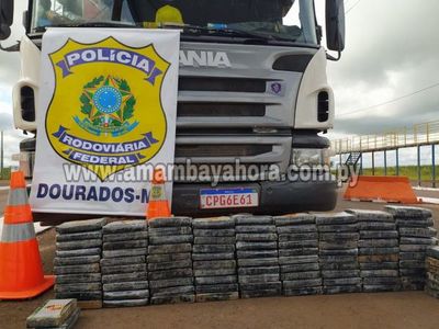 La droga incautada en Antonio João sería llevada a Europa